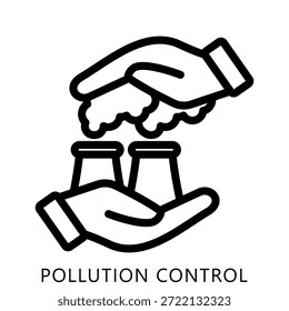 Ícone De Controle De Poluição Mini Ilustração, Use Para Conceito Moderno, Imprimir, Ui, Kit Ux, Web E Desenvolvimento De Aplicações. Vetor Relacionado À Tecnologia Verde E Mais