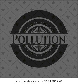 Pollution dark emblem. Retro
