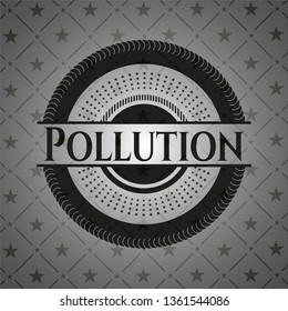 Pollution dark emblem. Retro