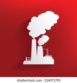 Pollution design on red background,clean vector