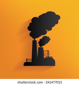 Pollution design on yellow background, clean vector