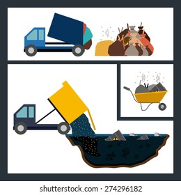Pollution design over white background, vector illustration
