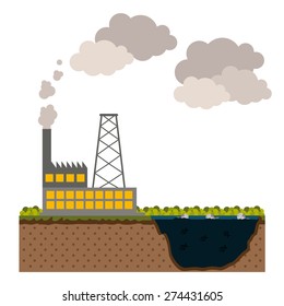 Pollution design over white background, vector illustration