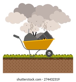 Pollution design over white background, vector illustration
