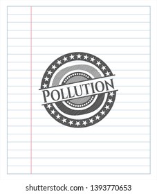 Pollution drawn with pencil strokes. Vector Illustration. Detailed.