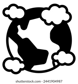Pollution ecology object icon illustration