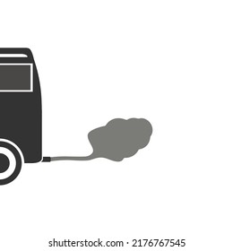 С icono del vector de escape de contaminación. Emisión de dióxido de carbono.