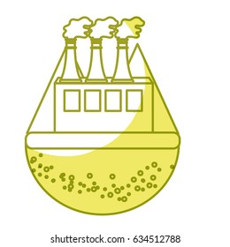 pollution factory contaminating the environment of planet