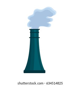 pollution factory contaminating the environment of planet
