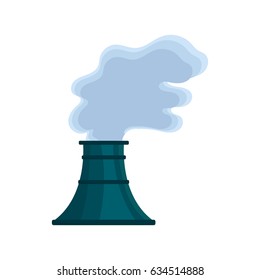 pollution factory contaminating the environment of planet