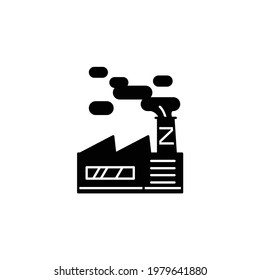 Pollution from factory icon, eps 10