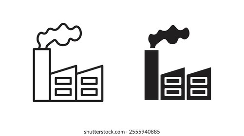Pollution flat simple vector symbols illustration.