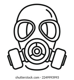 Pollution gas mask icon outline vector. Toxic air. Safety helmet