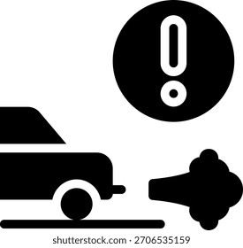 pollution glyph icon illustration vector