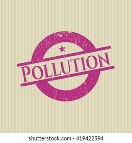 Pollution grunge stamp