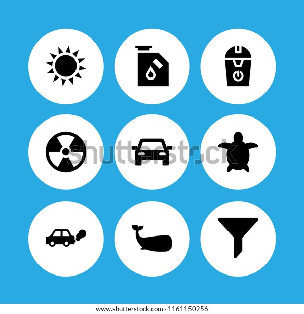 pollution icon. 9\
pollution set with filter, radioactive, climate and ocean vector\
icons for web and mobile\
app