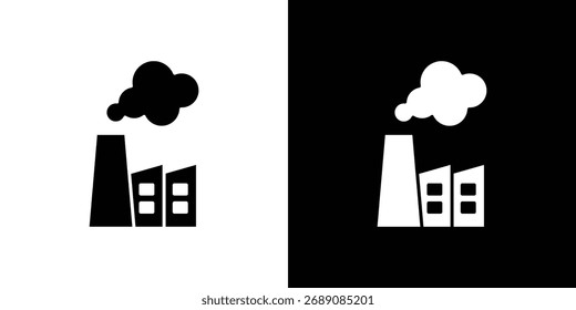 Pollution icon. The black silhouette vector