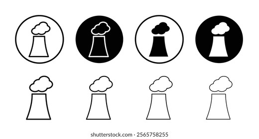 pollution icon Black and white outline vector