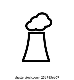 pollution icon Black and white outline vector