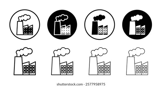 Pollution icon black and white vector sign