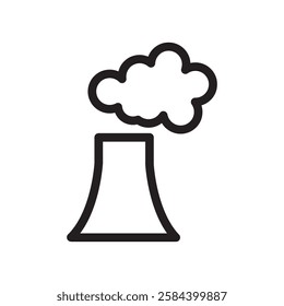 pollution icon black and white vector outline sign