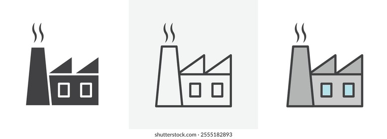 Pollution icon collection in black and colored style.