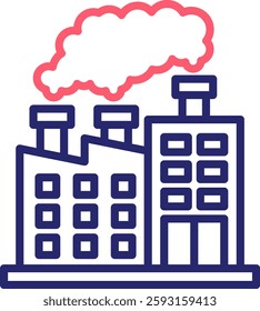 Pollution Icon Color Vector Illustration