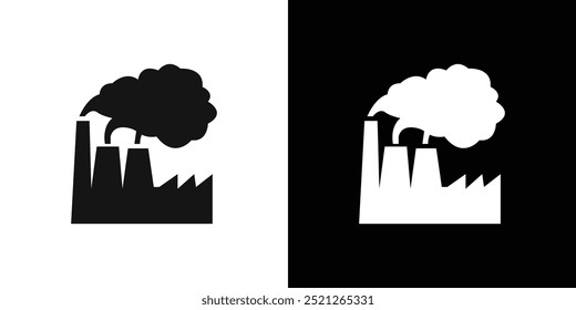 pollution icon Flat line illustration