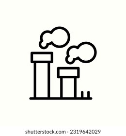 pollution icon, isolated icon in light background, perfect for website, blog, logo, graphic design, social media, UI, mobile app