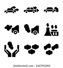 pollution icon isolated sign symbol vector illustration - Collection of high quality black style vector icons
