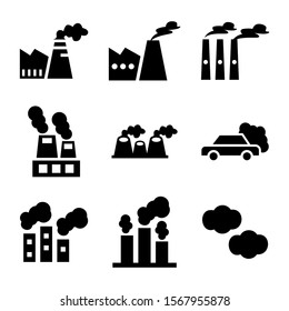 Pollution Icon Isolated Sign Symbol Vector Illustration - Collection Of High Quality Black Style Vector Icons
