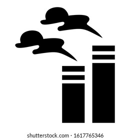 pollution icon isolated sign symbol vector illustration - high quality black style vector icons
