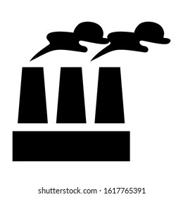 pollution icon isolated sign symbol vector illustration - high quality black style vector icons
