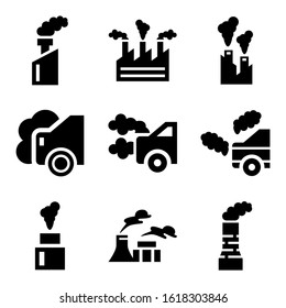 pollution icon isolated sign symbol vector illustration - Collection of high quality black style vector icons
