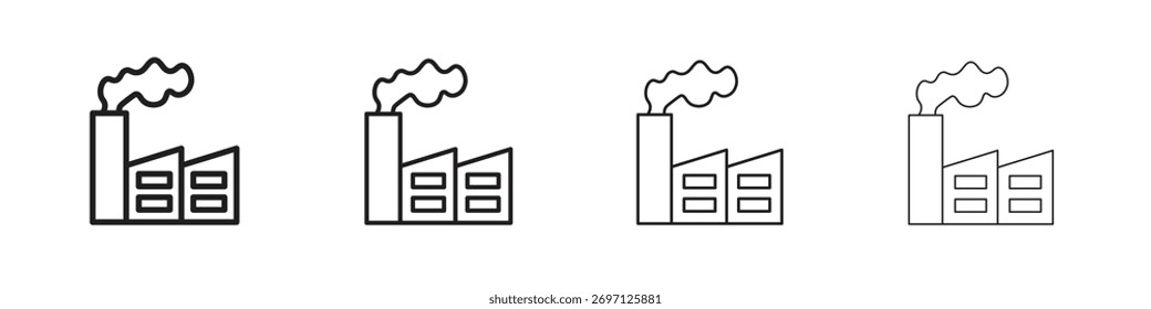 Diseño de línea de icono de contaminación. conjunto de iconos de Vector de línea delgada.