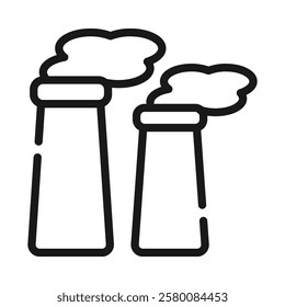 Pollution Icon in Line Style