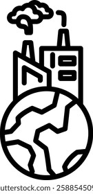 Pollution Icon Line Vector Illustration