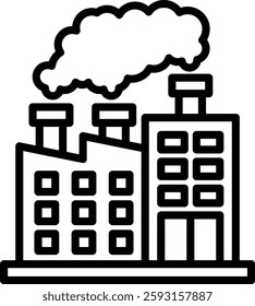 Pollution Icon Line Vector Illustration