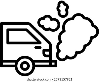 Pollution Icon Line Vector Illustration