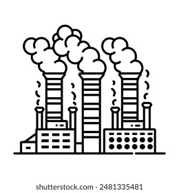 Verschmutzungssymbol oder modernes Liniensymbol. Vektorgrafik-Linien-Art und Icon-Design mit fett Umriss. Schwarz-Weiß Pixel Perfekt minimalistisches Symbol isoliert weißen Hintergrund. Silhouette einfaches dünnes Zeichen