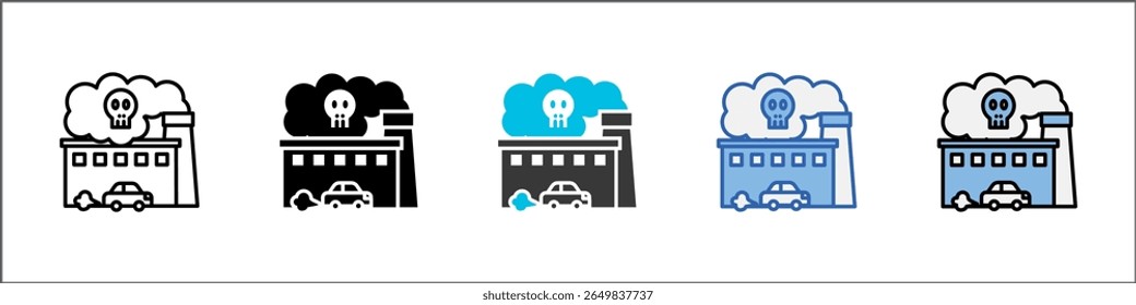 Pollution Icon Pack Multistyle Illustration