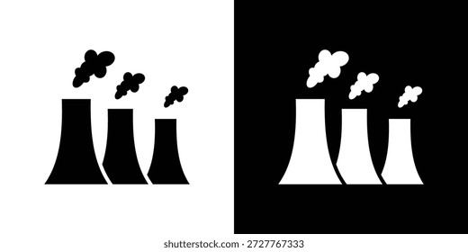 Conjunto de iconos de contaminación. colección de iconos planos. conjunto de siluetas de línea plana.