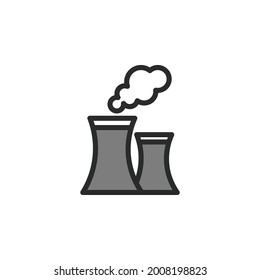 pollution icon, set, vector, illustration outline art for Pollution. 