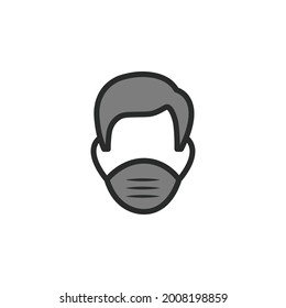 pollution icon, set, vector, illustration outline art for Pollution. 