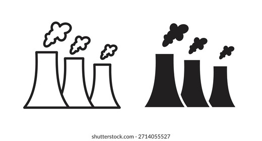 Pollution icon silhouette vector designs. Editable Strokes