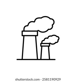 pollution icon Thin line art isolated
