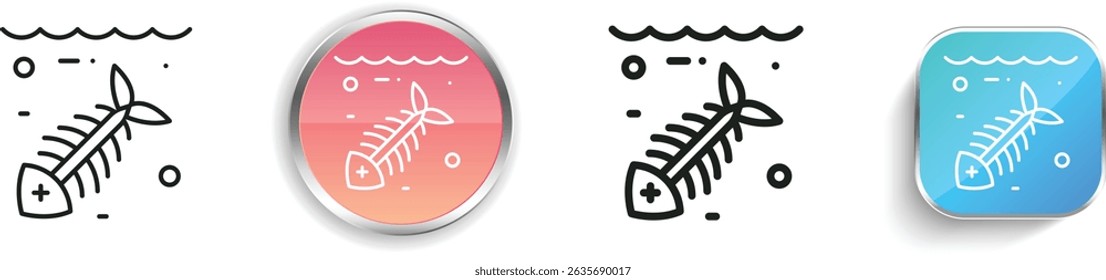 pollution icon. Thin Linear, Regular and Button Style Design Isolated On White Background