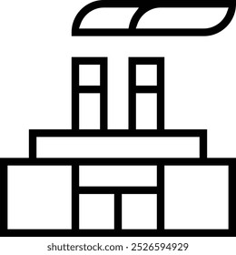 pollution icon. Thin linear style design isolated on white background