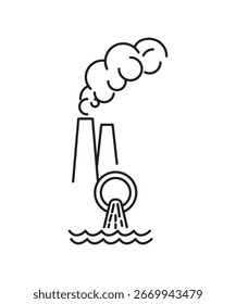 pollution icon, vector best line icon.
