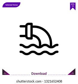 pollution icon vector . Best modern, simple, isolated, application ,ecology icons, logo, flat icon for website design or mobile applications, UI / UX design vector format
